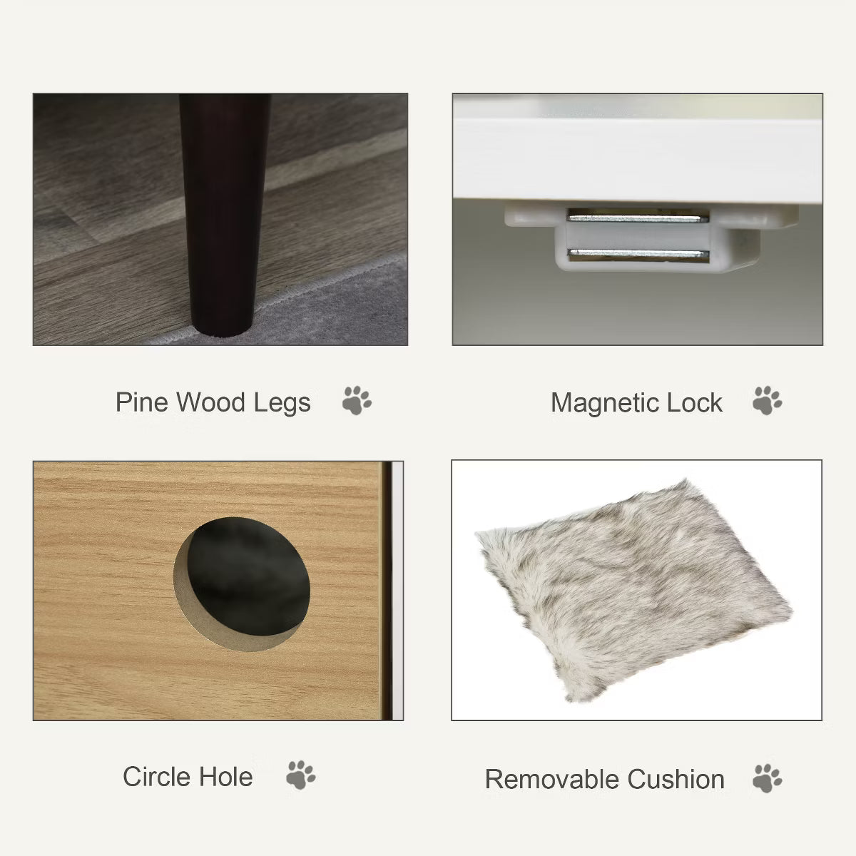 Hidden Kitten Condo Decorative Side Table