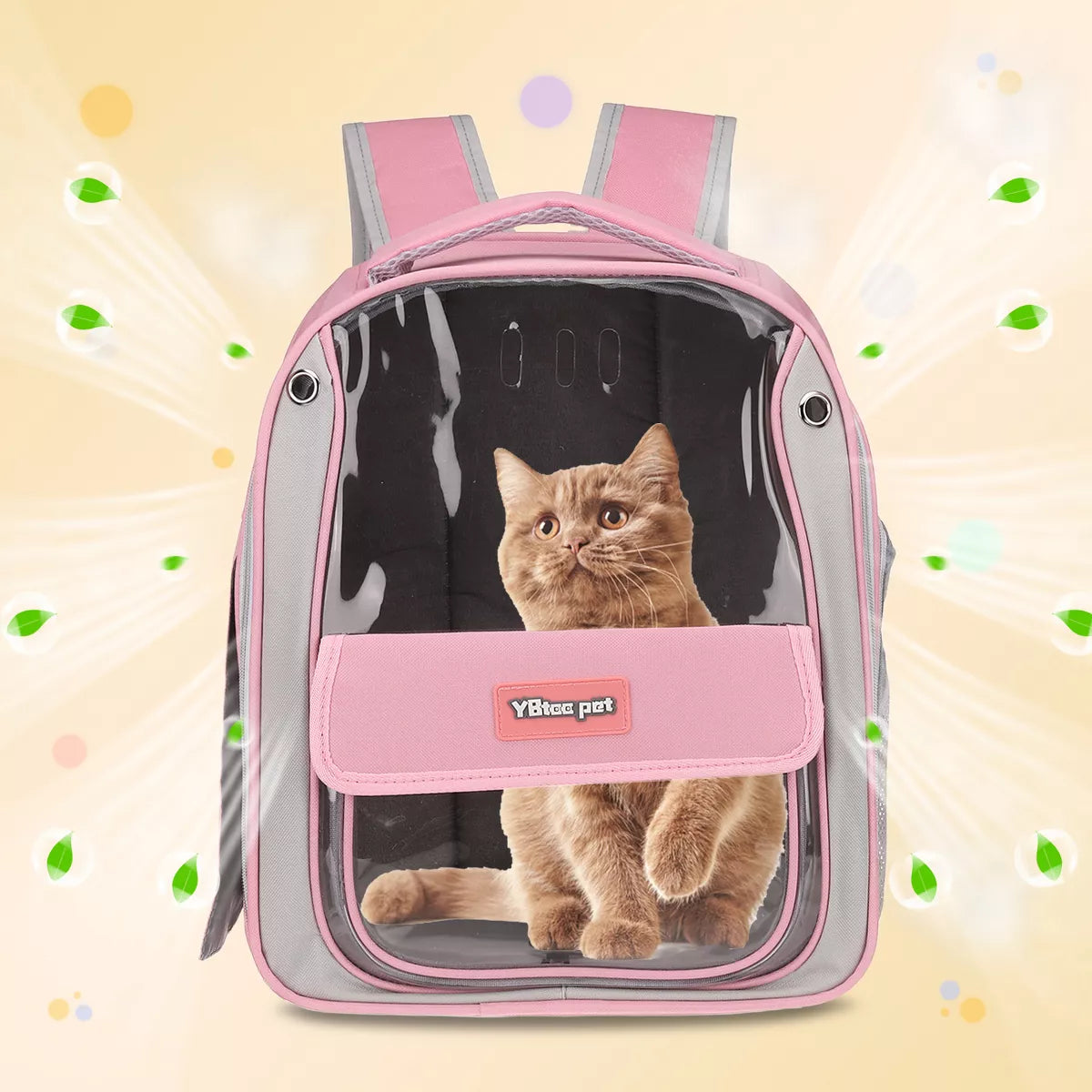 ravel Backpack Carrier for Small Large Cat Pet Dogs Pink