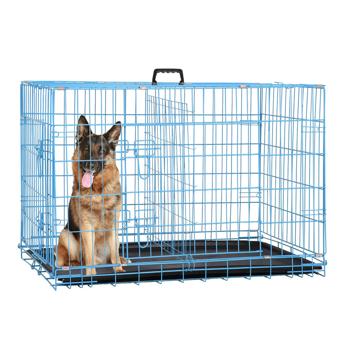 36in Dog Crates for Dogs Folding Mental Wire Crates Dog Kennels Pet Crate with Removable Tray and Handle,