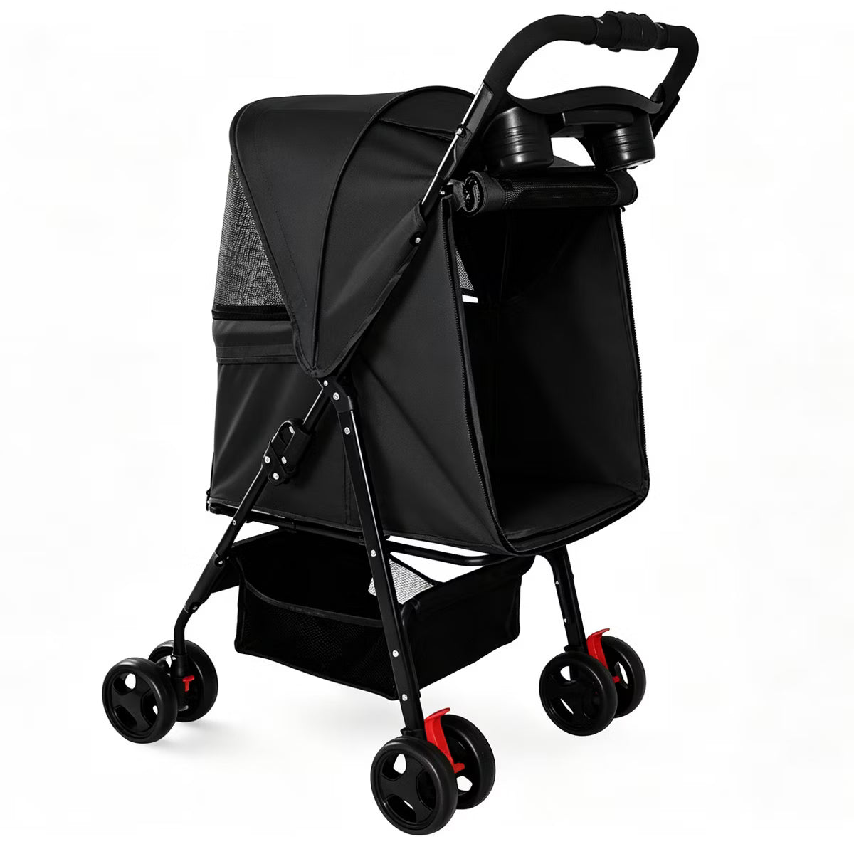 Pet Stroller for Small Dogs and Cats Under 28 lbs,
