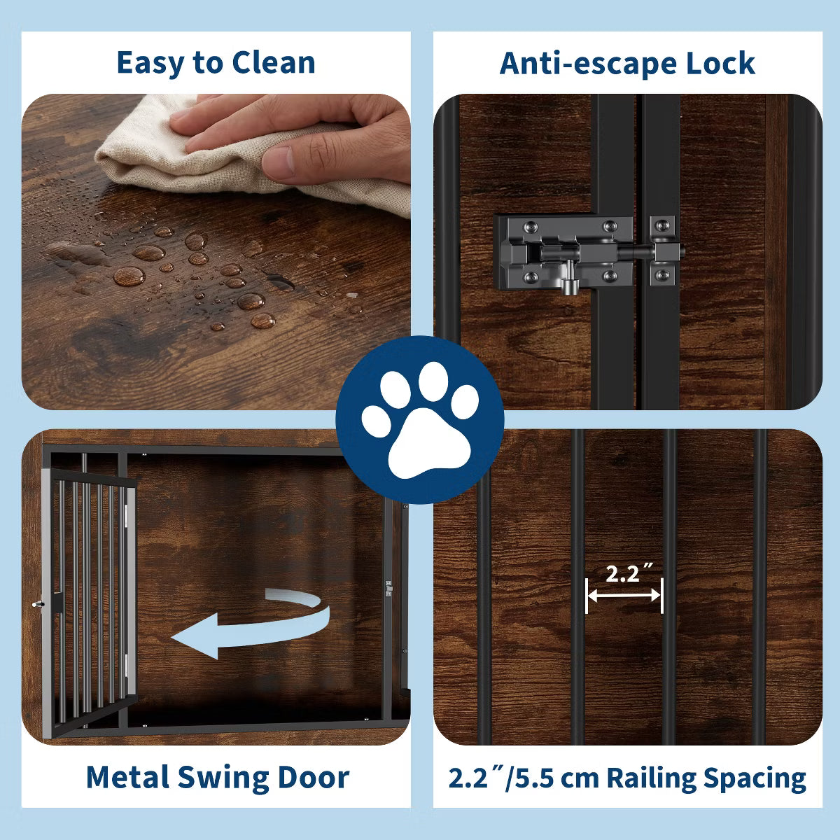 Wood Fusion Dog Cage Indoor As Side End Table,