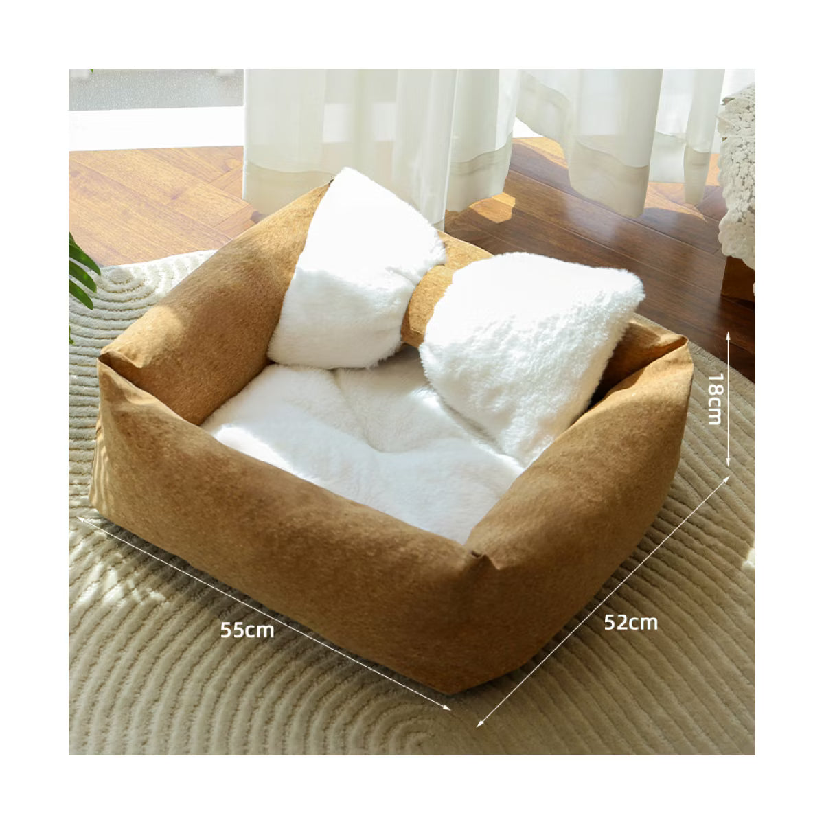Anti-Fur Plush Cat Bed