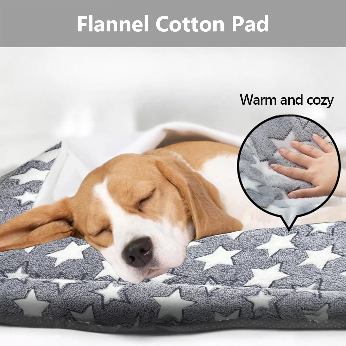30x20 Inch Gray Washable Dog Bed - Plush Non-Slip