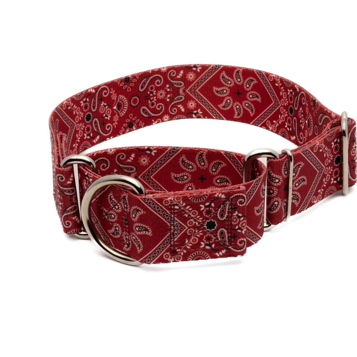 Wide Martingale Dog Collar (Red Bandana, Extra Large)