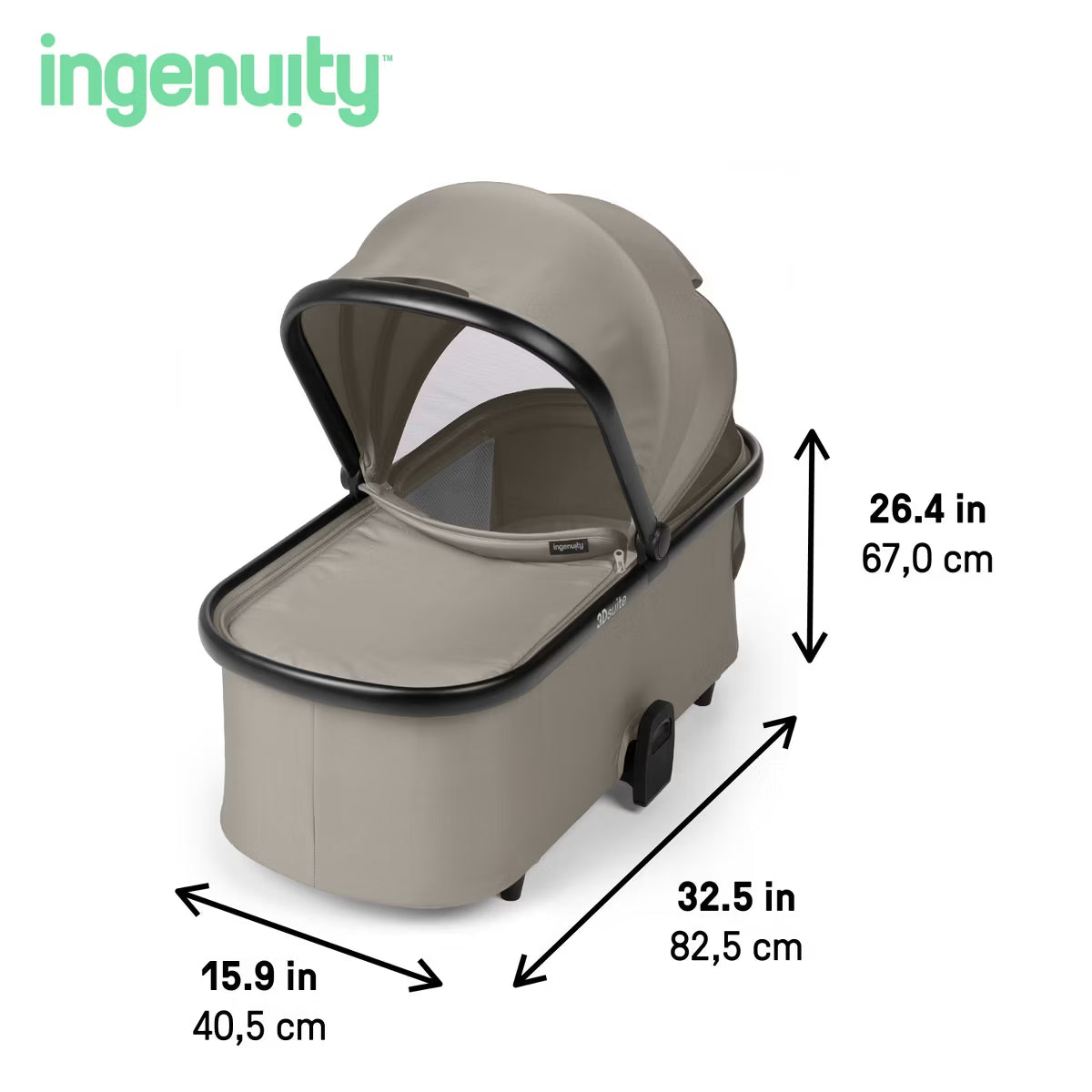 3DSuite DualDock Carry Cot, Portable Baby Bassinet for Stand or Stroller