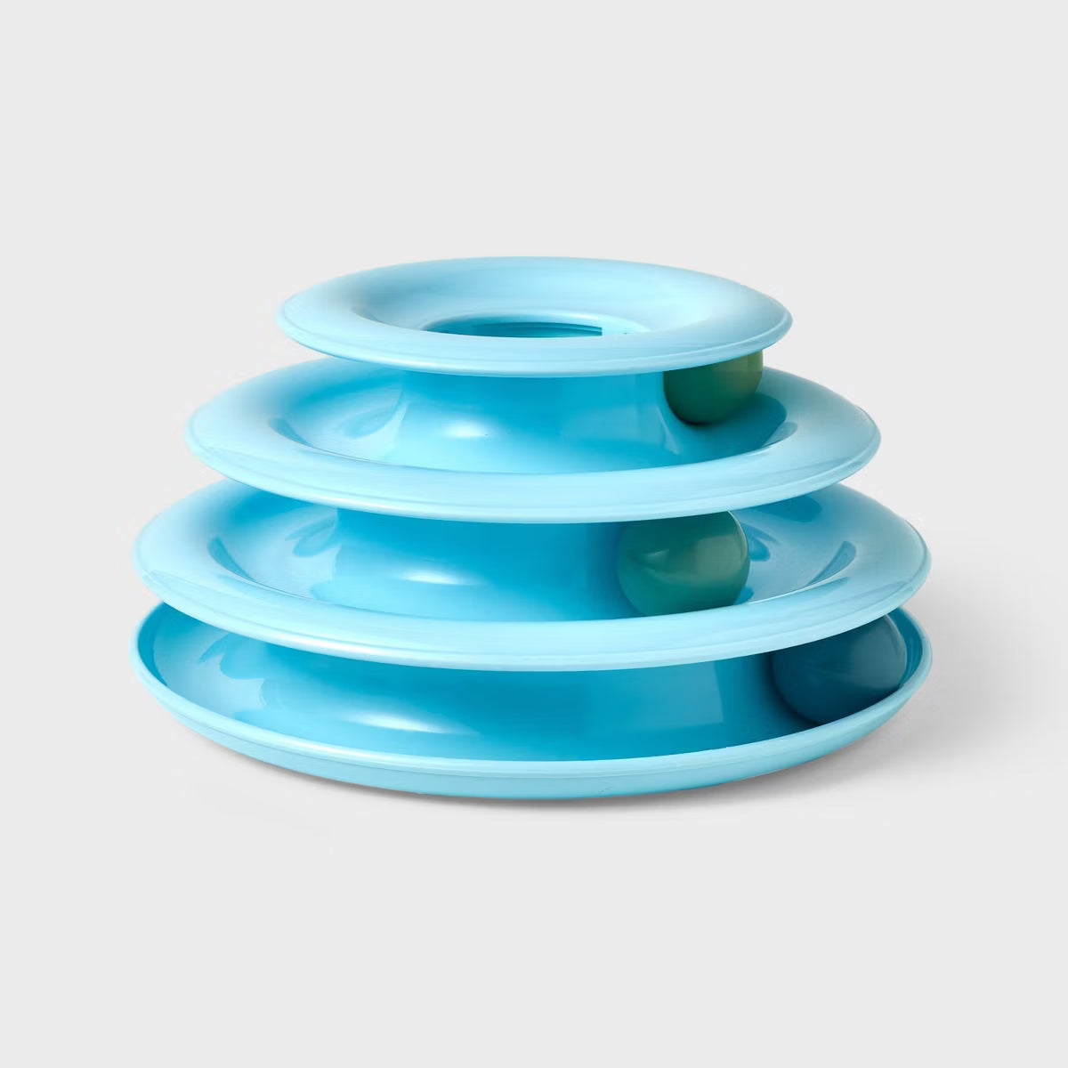 3 Layer Trackball Interactive Cat Toy Blue