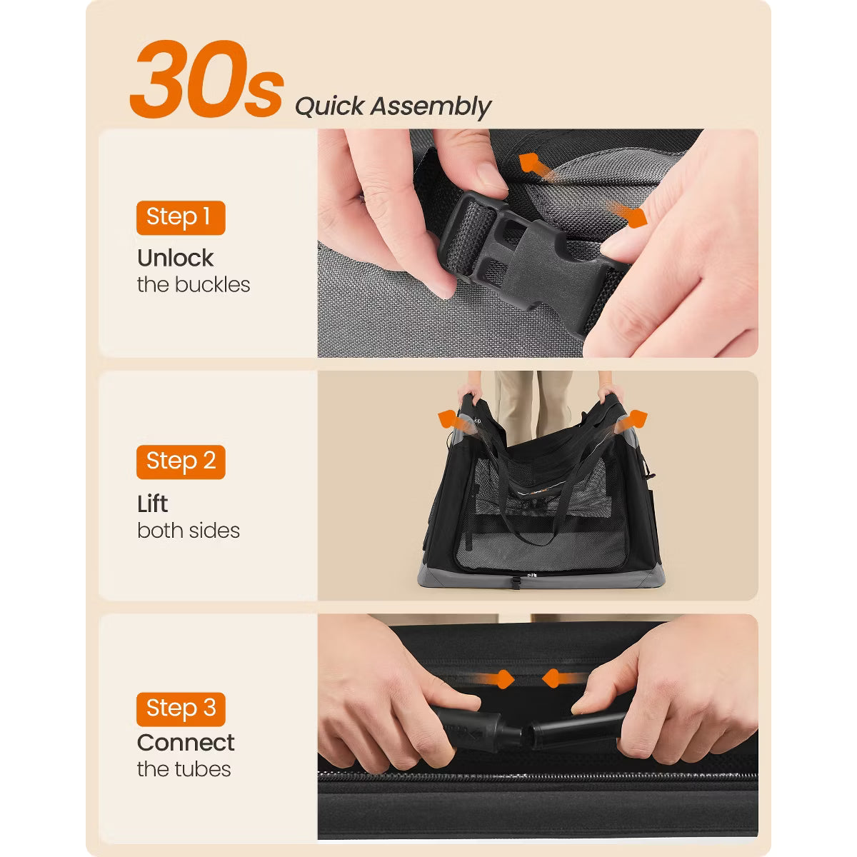 Portable Oxford Fabric Pet Travel Crate