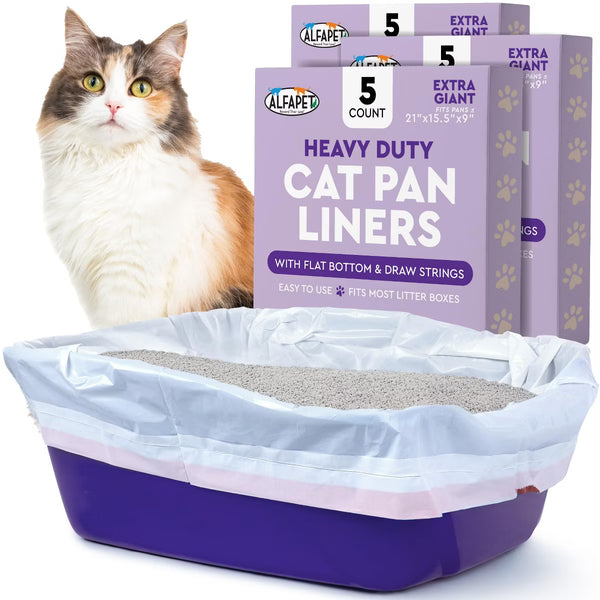 Cat Litter Box Liners Alfapet Heavy Duty Flat Bottom