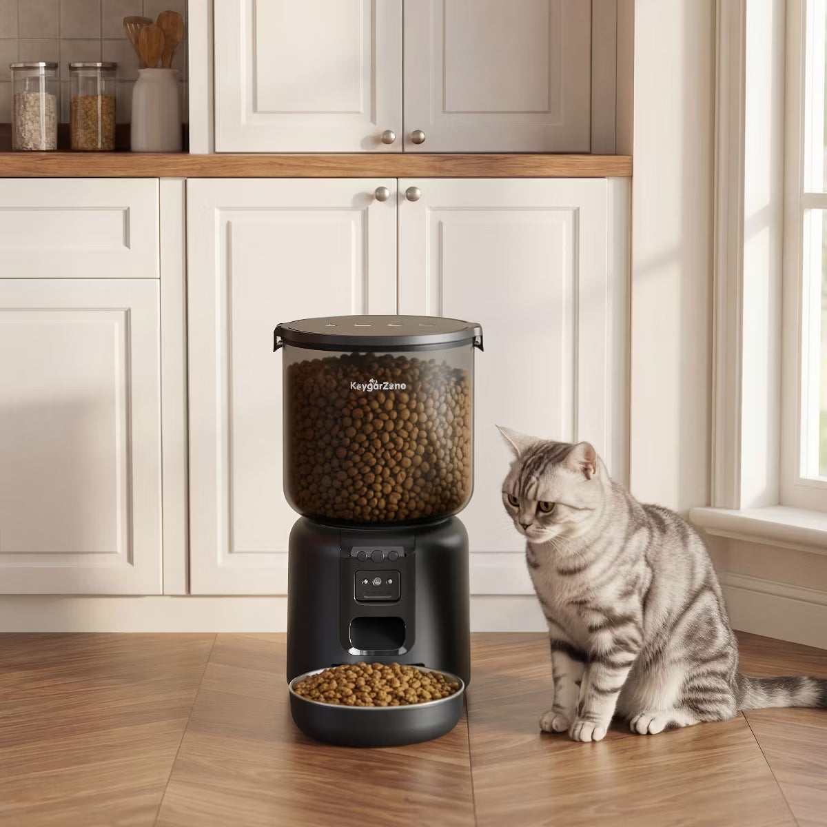 4L Automatic Pet Cat Feeder with Camera, WiFi,