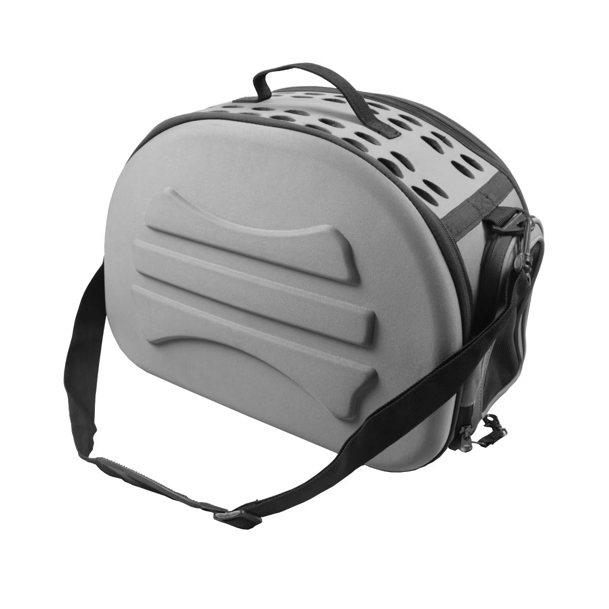 Collapsible Military Grade Travel Pet Dog Carrier Crate, Grey