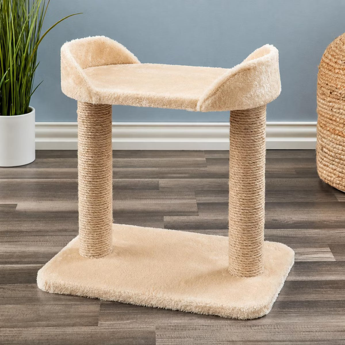 - Beige Scratching Post Cat Furniture - 18.5 in