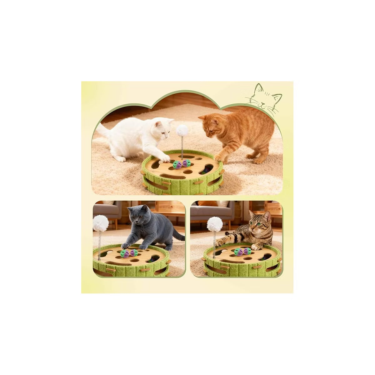 Interactive Cat Toy Ball Track