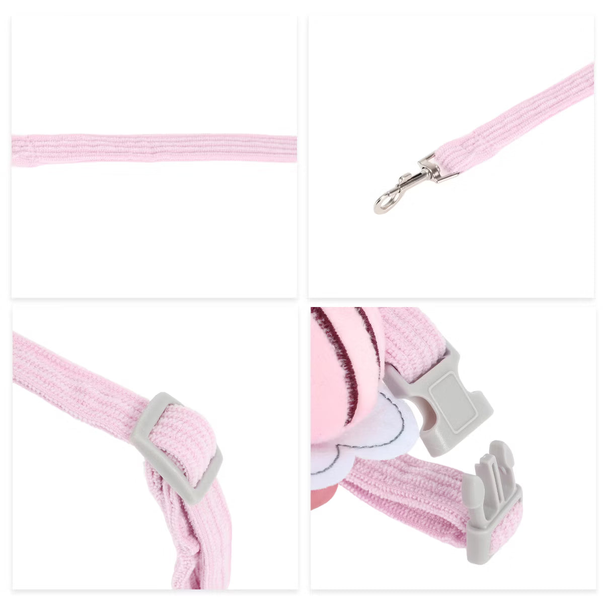 Cat Harness and Leash Set Pink S