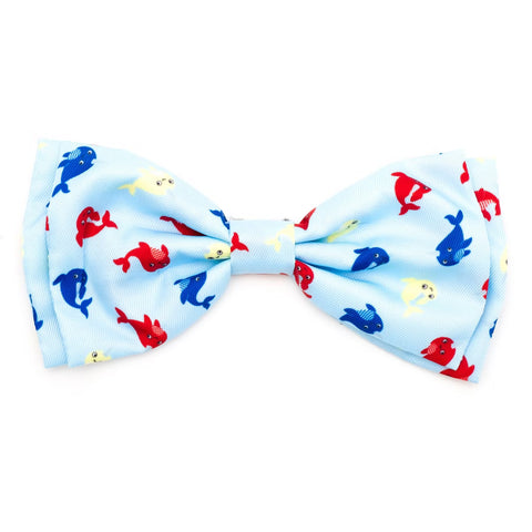 Narwhal Dog Bow Tie, Collar Attachment