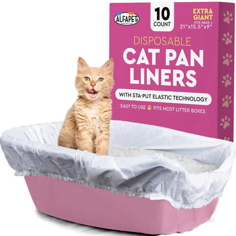 Elastic Cat Litter Box Liners, Extra Giant, 10 Count
