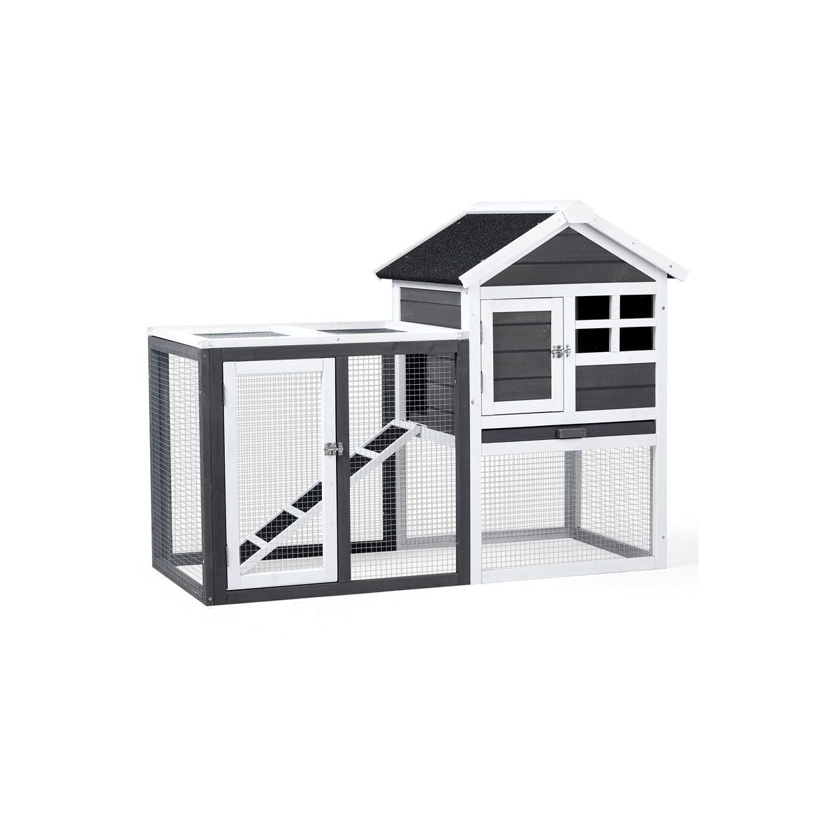 Chicken House with Leakproof Pull-Out Tray and UV-Resistant Roof Panel