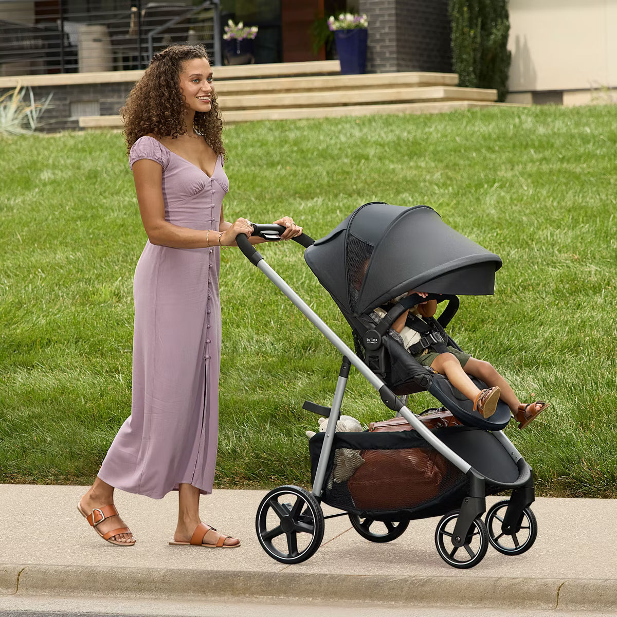Grove Modular Lightweight Baby Stroller - Pindot Stone