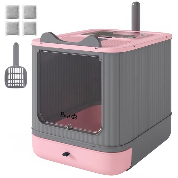 Cat Litter Box with Lid, Enclosed Litter Box for Medium Cats