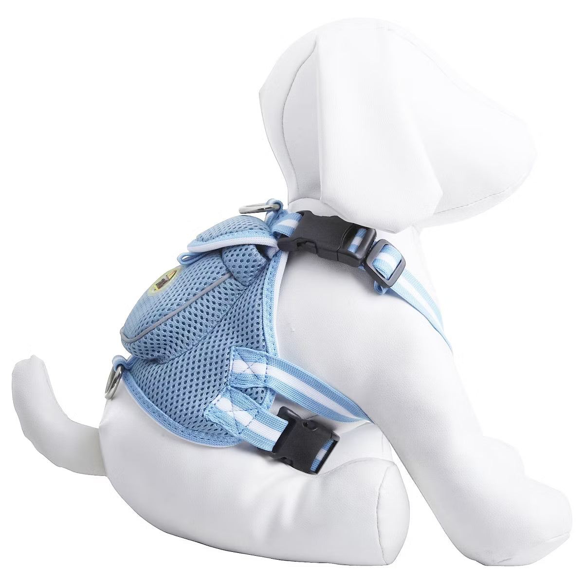 Pocket Bark Reflective Adjustable Fashion Pet Dog Harness with Velcro Pouch and Dual Harness Rings