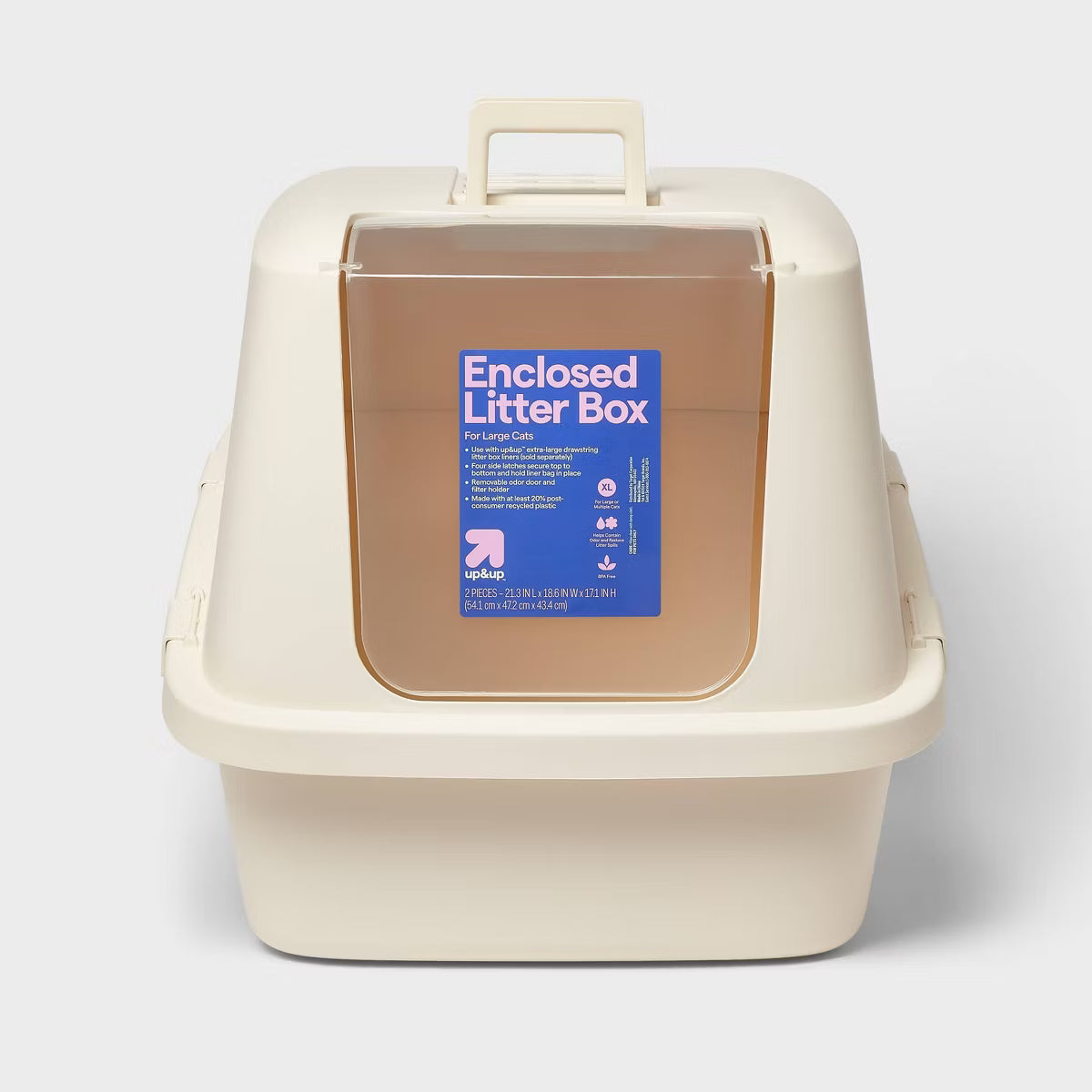 Enclosed Cat Litter Box - Gray - XL