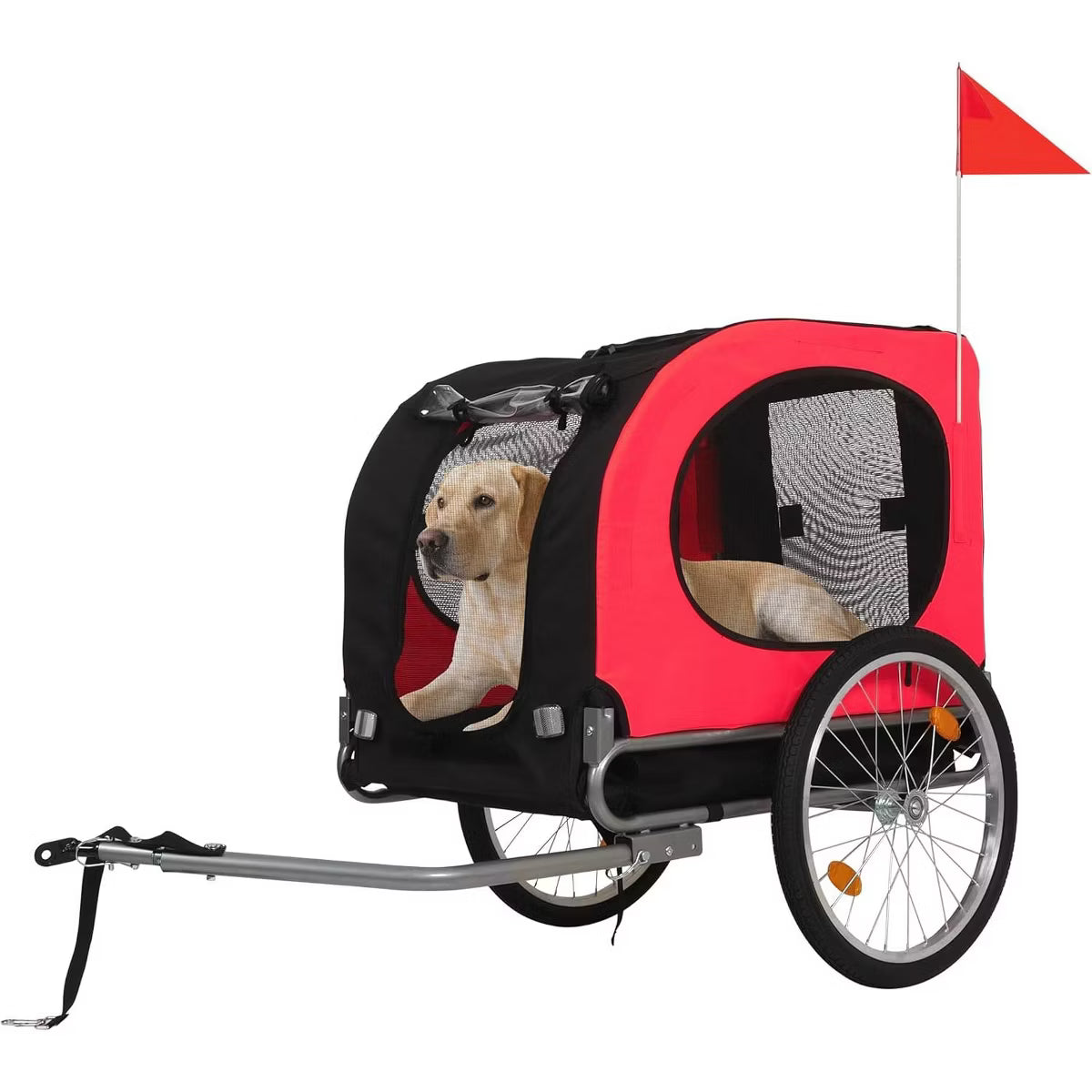 Dog Bike Trailer for Medium & Large Dogs - 2 in 1 Convertible Jogger Stroller with Universal Hitch