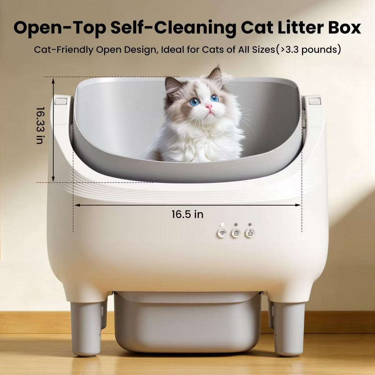 -Cleaning Cat Litter Box with App Control And Safety Sensors