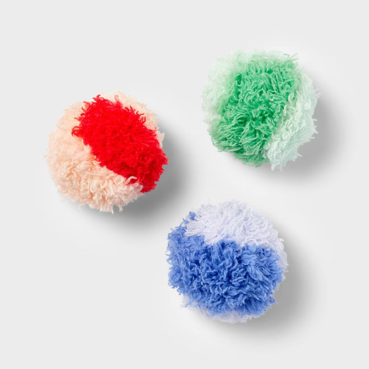Furry Pom Poms Cat Toy 3pk