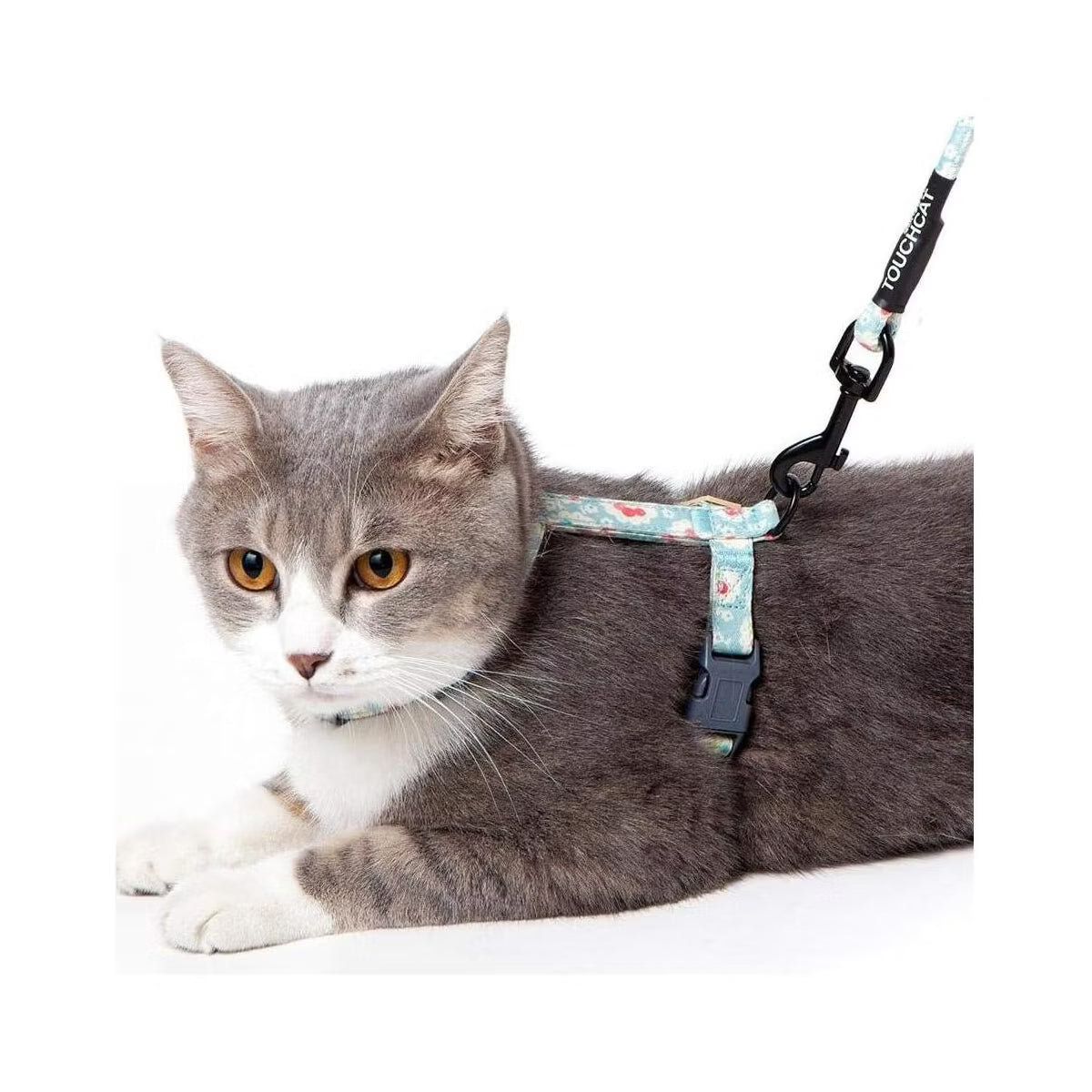 Radi-Claw' Durable Cable Cat Harness Blue Medium