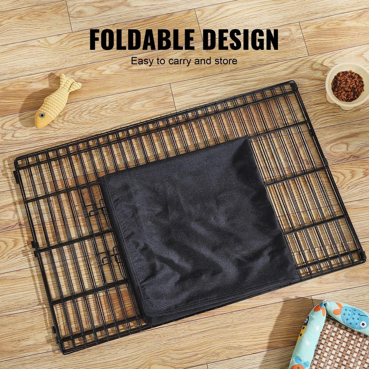 Foldable Metal Pet Cage with Door