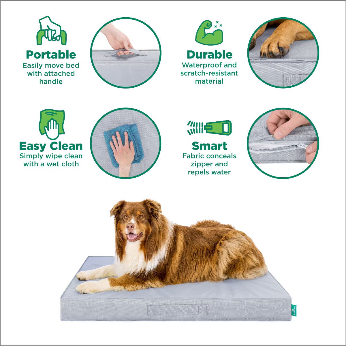 Medium Cooling Gel Dog Bed – Indoor/Outdoor Water