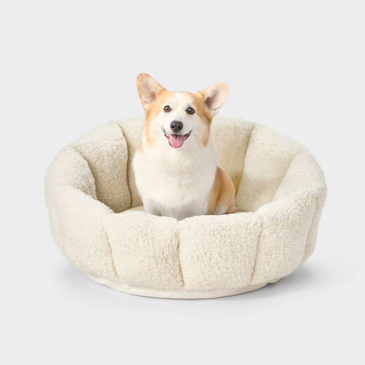 Channeled High Wall Cuddler Bolster Dog and Cat Bed