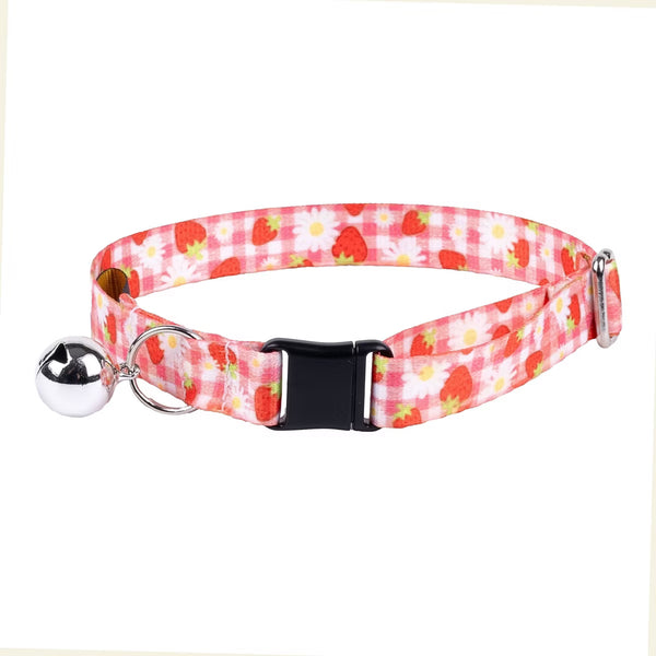 Strawberry Picnic Cat Collar