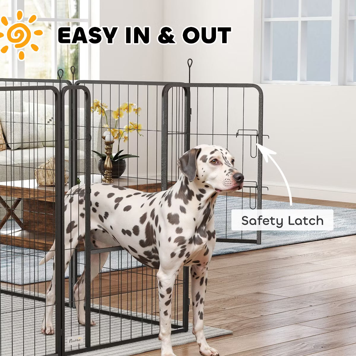 39-Inch Exercise Pen Heavy Duty Dog Playpen Eight Panel