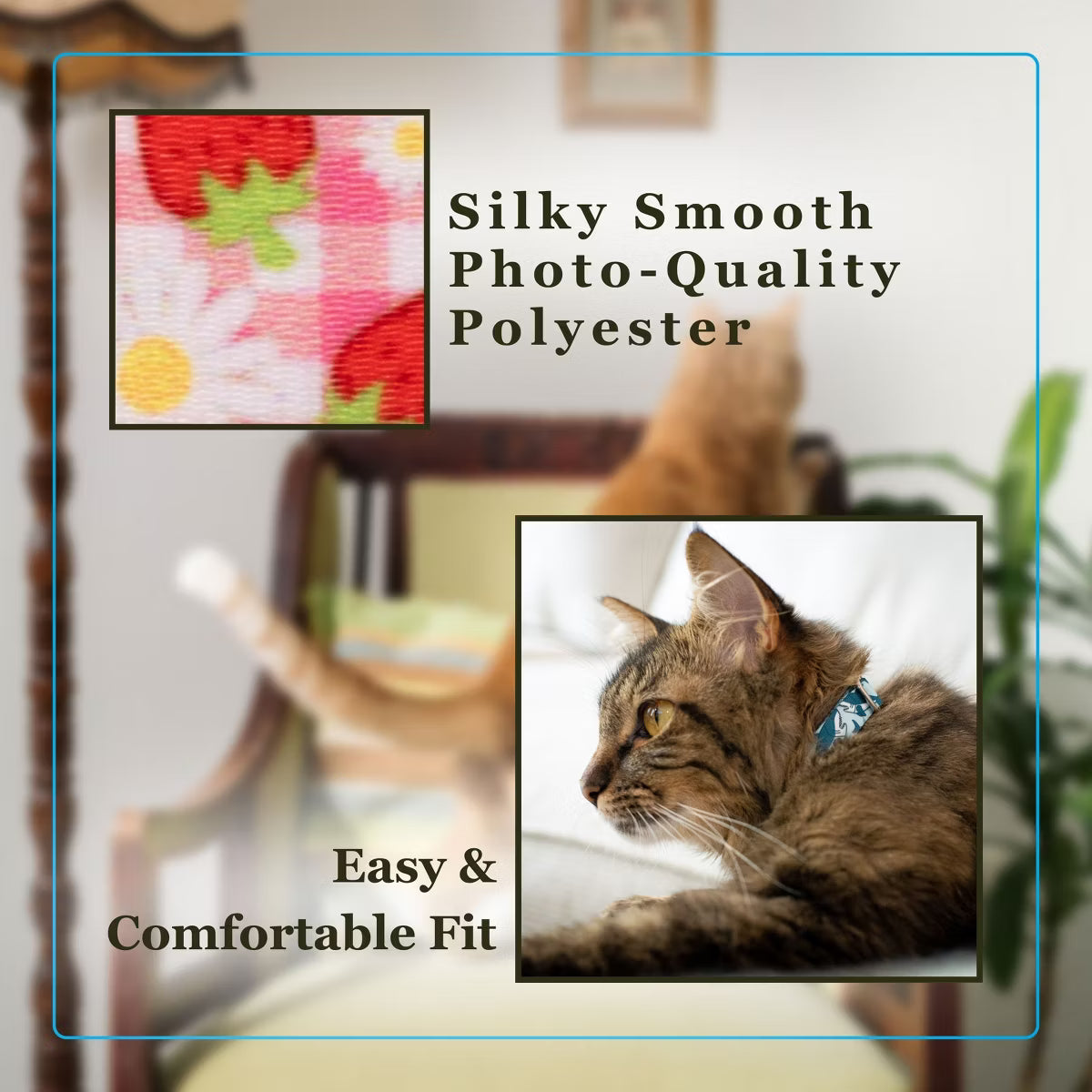 Strawberry Picnic Cat Collar