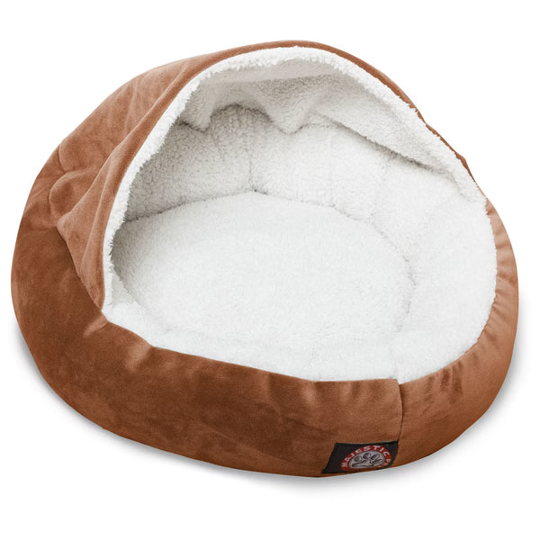Suede Canopy Cat Bed - Rust - Small - S