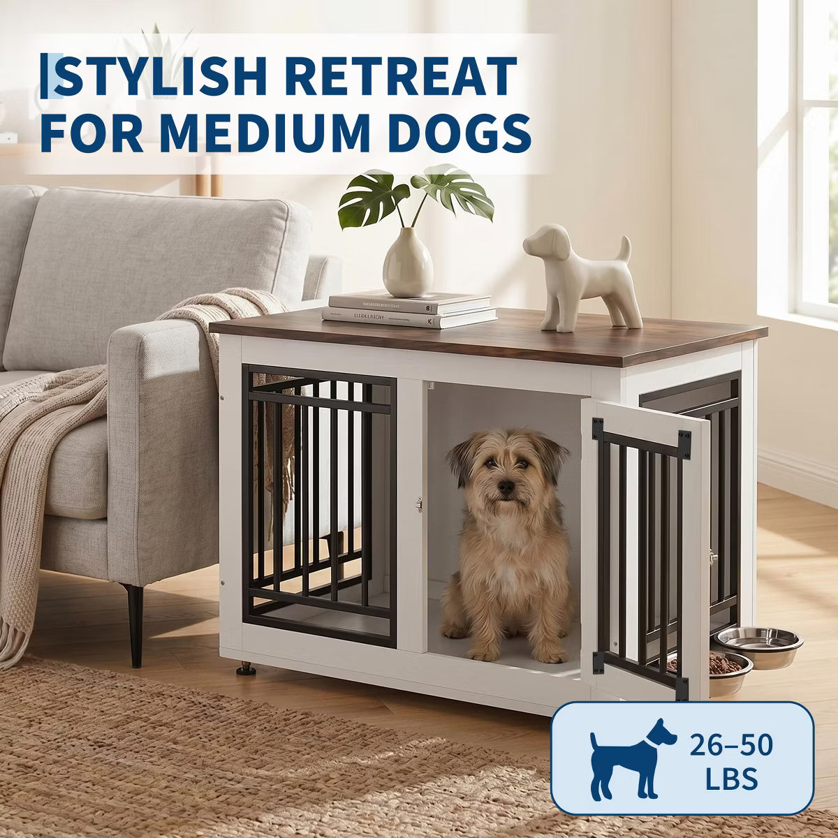 Dog Crate Furniture End Table