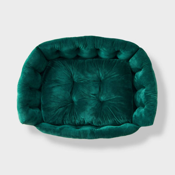 Velvet Cushion Dog Bolster Bed