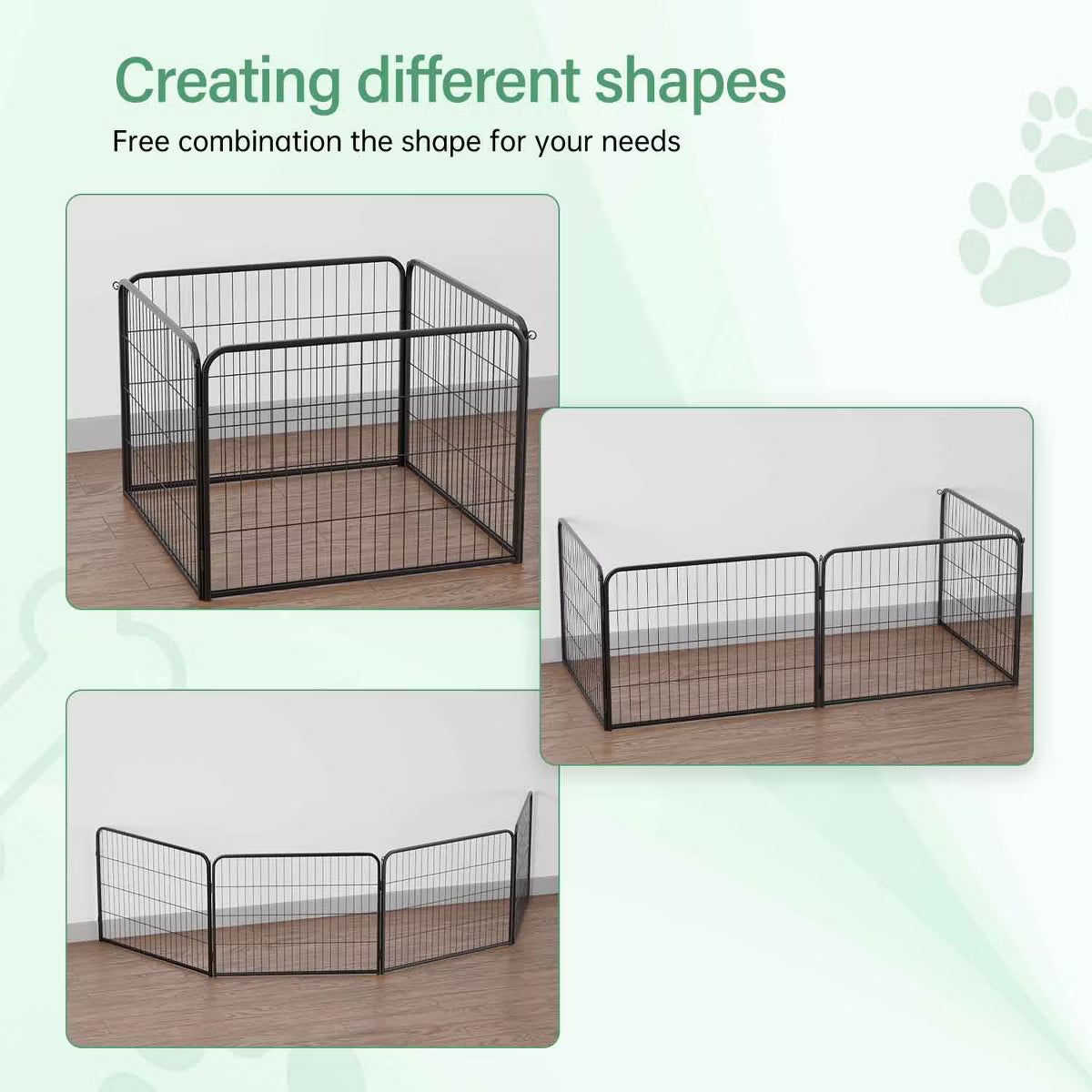 24 Inch Height, Indoor/Outdoor Folding Metal Portable Puppy Exercise Pen