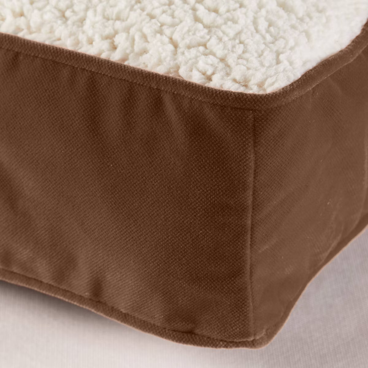 Cozy High Pile Fleece Cat Bed - Latte