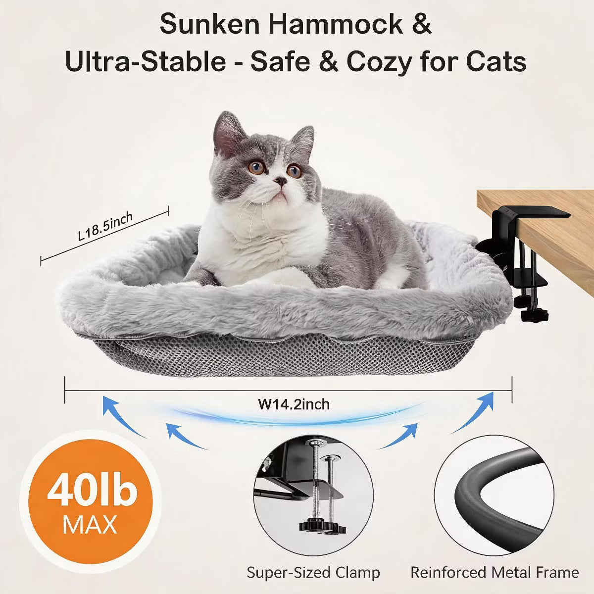 Fold-Down Cat Desk Bed