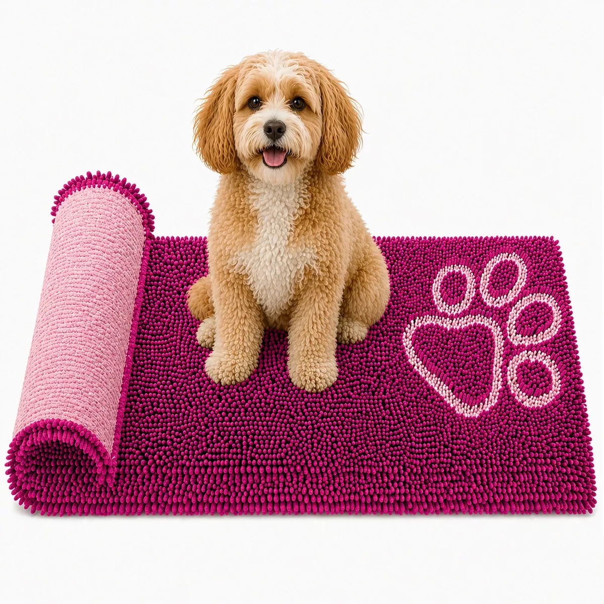 -Drying Microfiber Anti-Skid and Machine Washable Dog Mat Pet Bed - 2 P