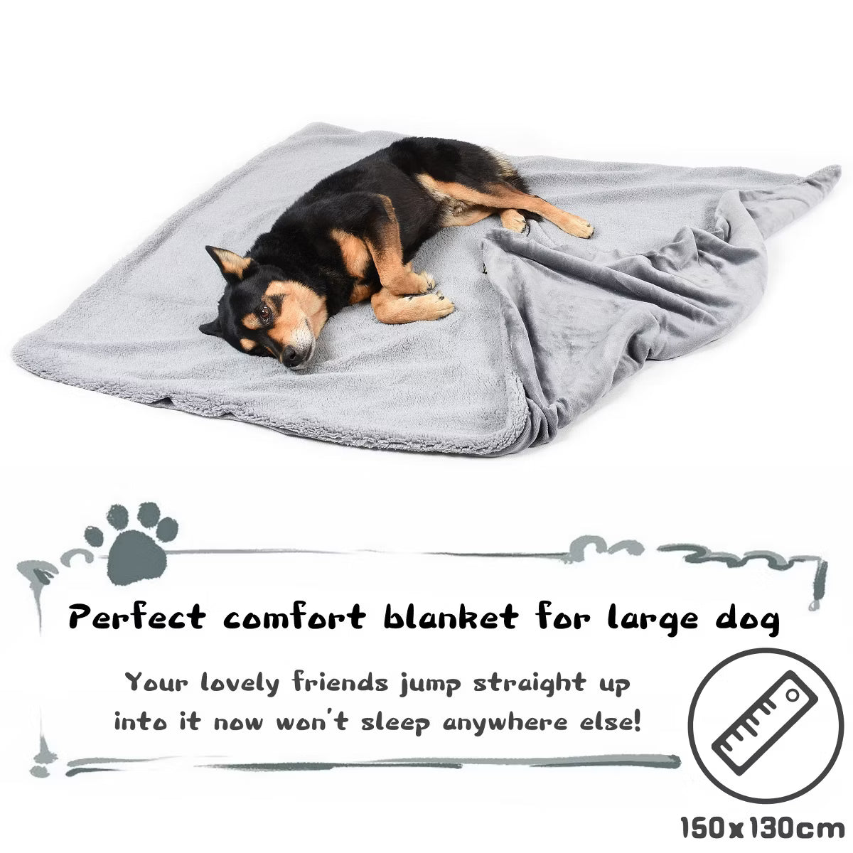 Dog Blankets for Large Dogs, Super Soft Fleece Plush Doggie
