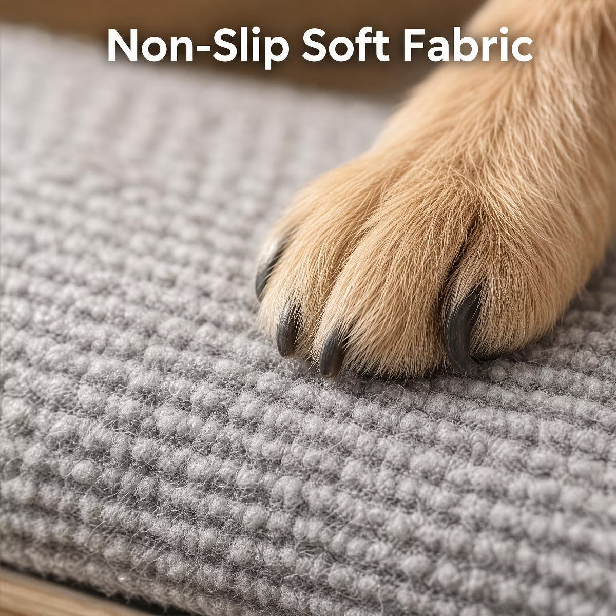 3-Step Wooden Pet Stairs for Small Dogs Cats NonSlip Steps Soft Fabric Cover – Ideal for Bed,