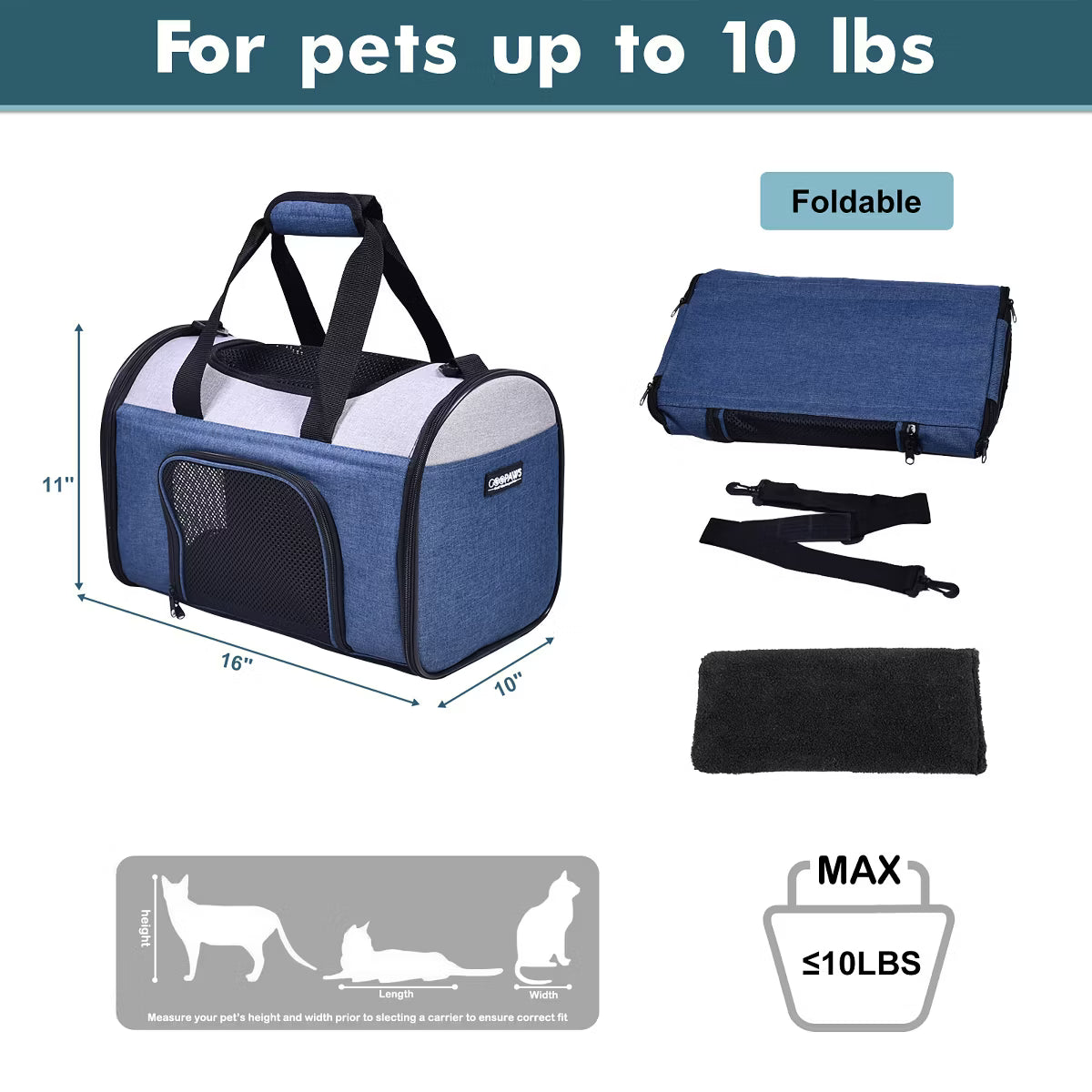 Kennel Pet Carrier for Small Dogs, Cats, Puppy