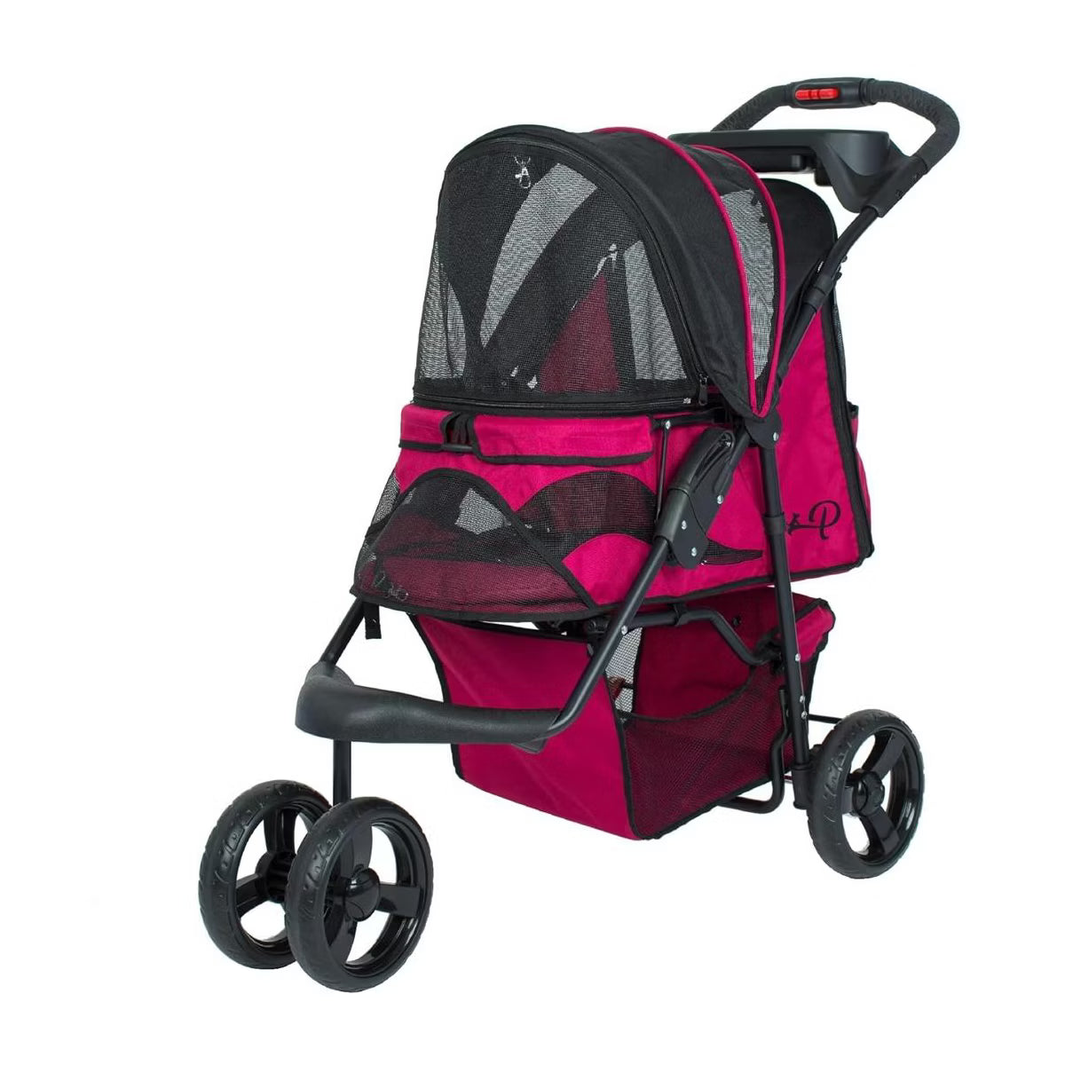 Durable Pet Stroller for Pets up to 50-lbs Razzberry