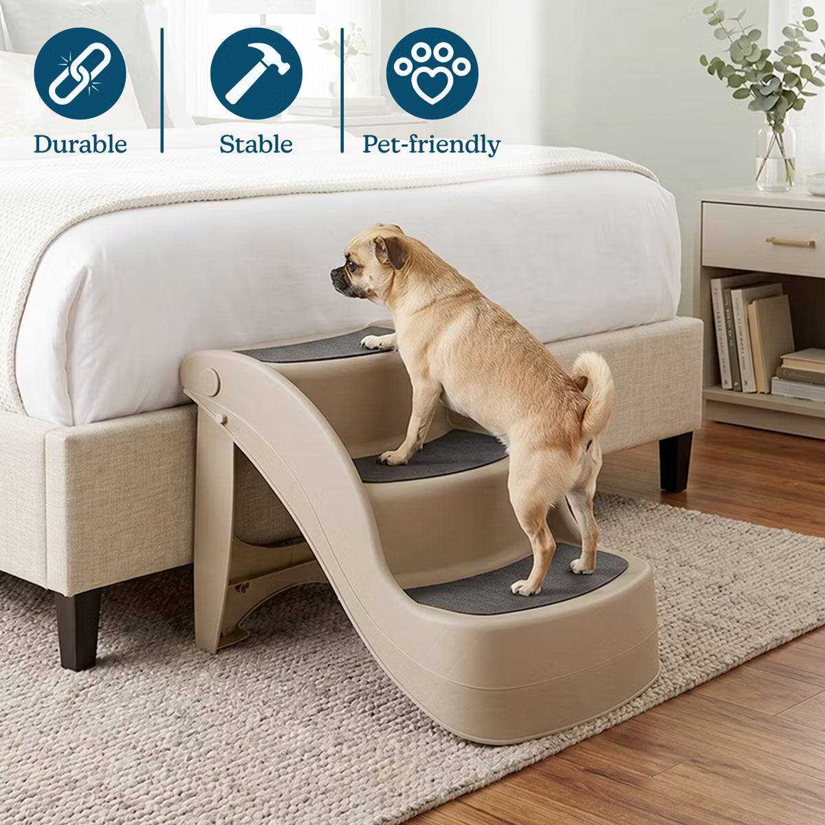 Foldable Pet Stairs for Small Dogs & Cats