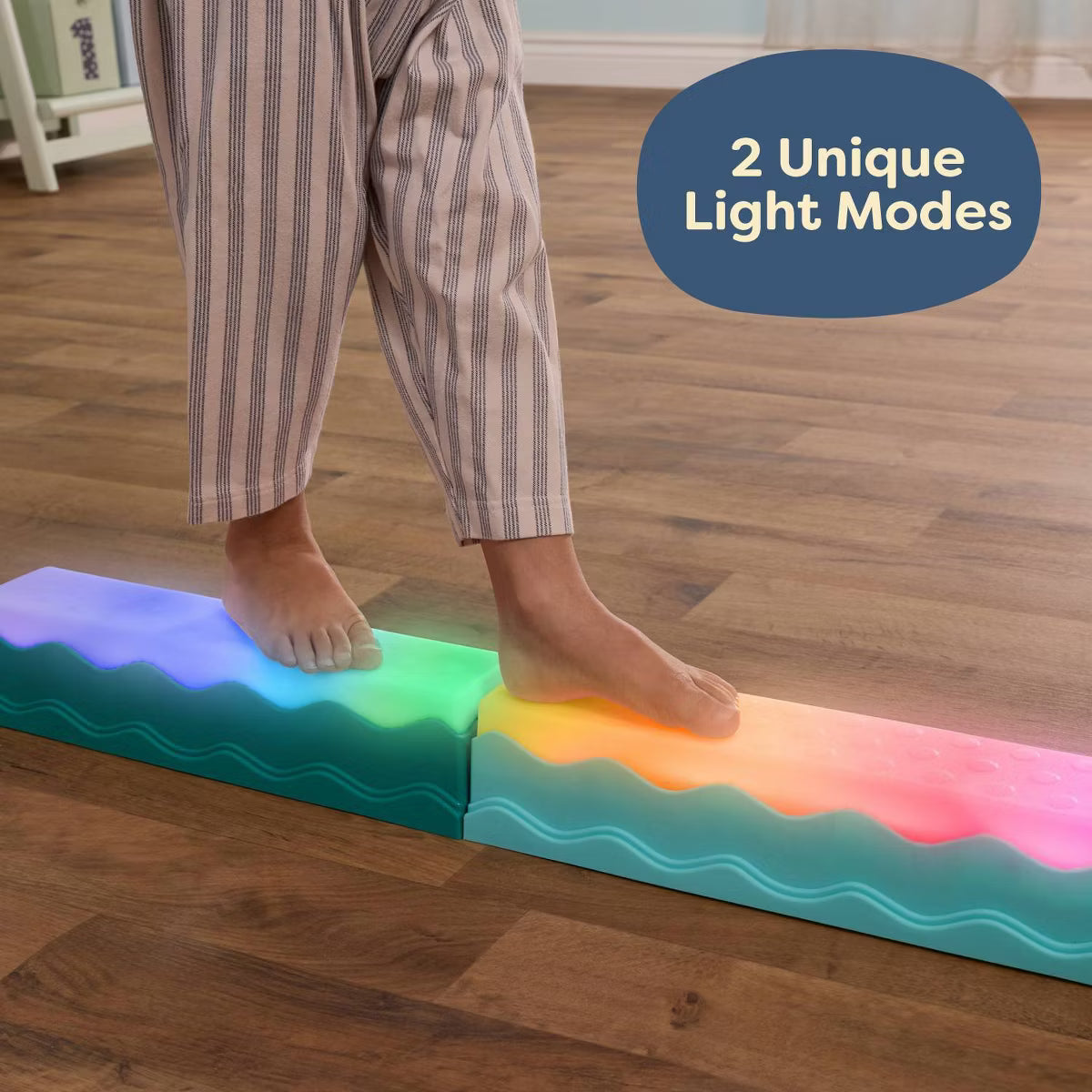 Glow Balance Beams - 8pc Sensory Balance Beams with Lights for Active Play