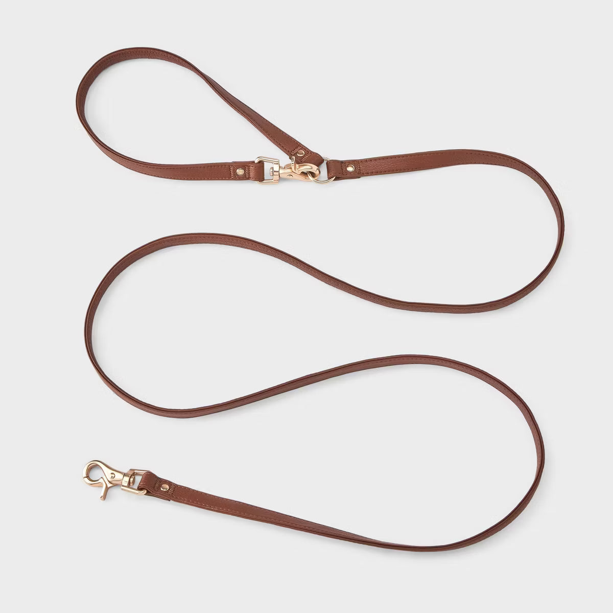Fashion Dog Leash XXS/SM Pet - 5ft - Faux Leather Neutral